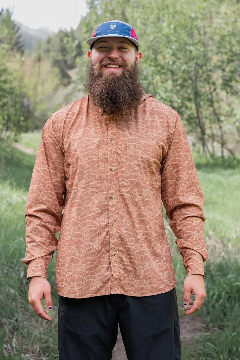 JOLLY GEAR / Triple Crown Button Down Long Sleeve | Golden Waves