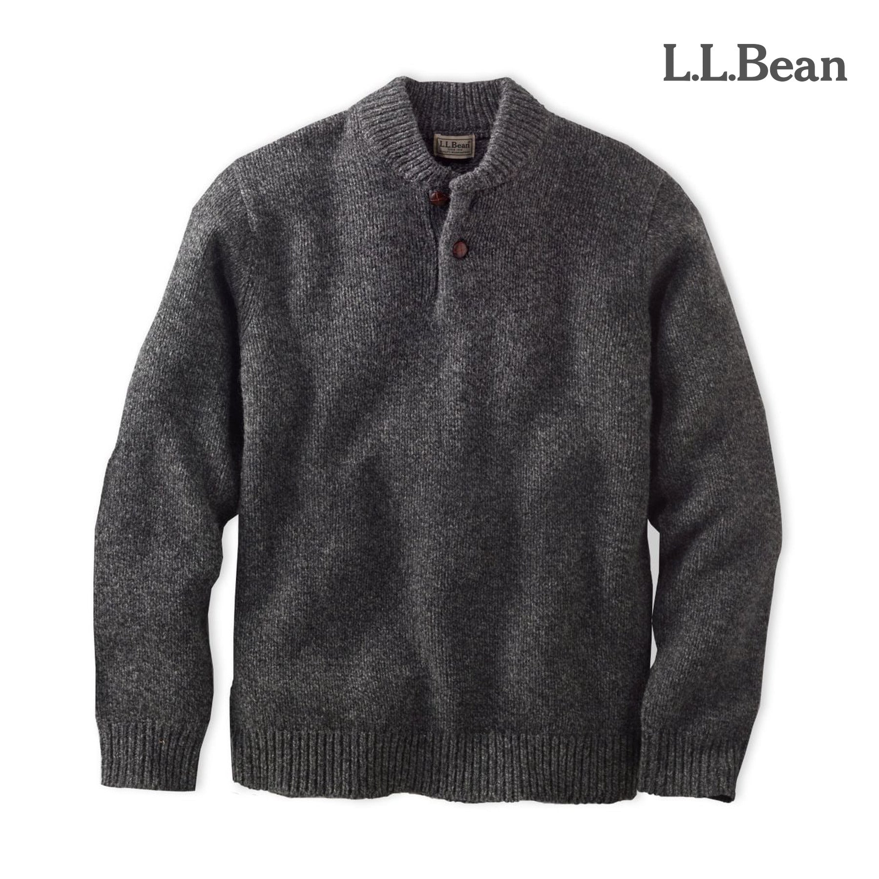 L.L.BEAN / Classic Ragg Wool Sweater, Henley – ROCK STEPPERS