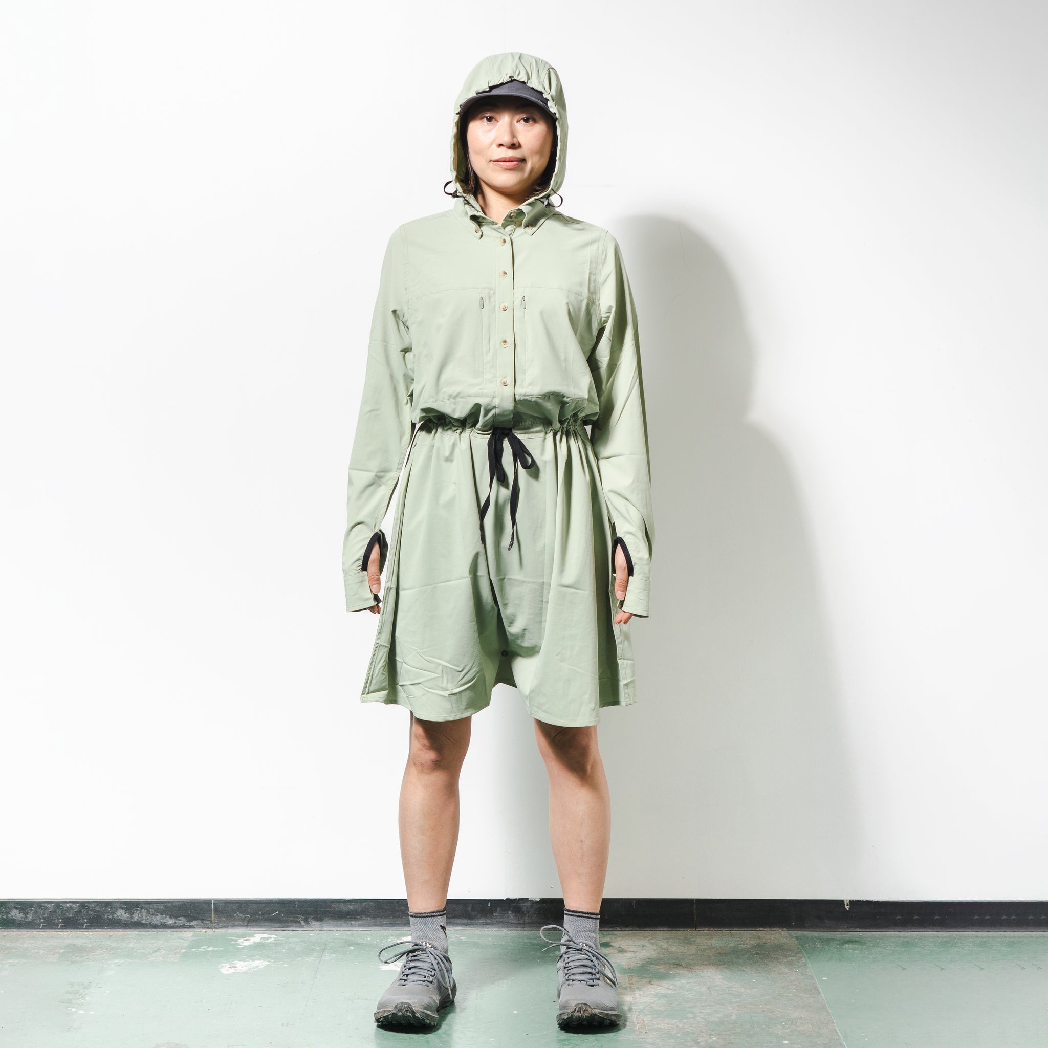 everline ジョンウン JOLLY GEAR / Triple Crown Button Down Sun Dress | Evergreen – ROCK